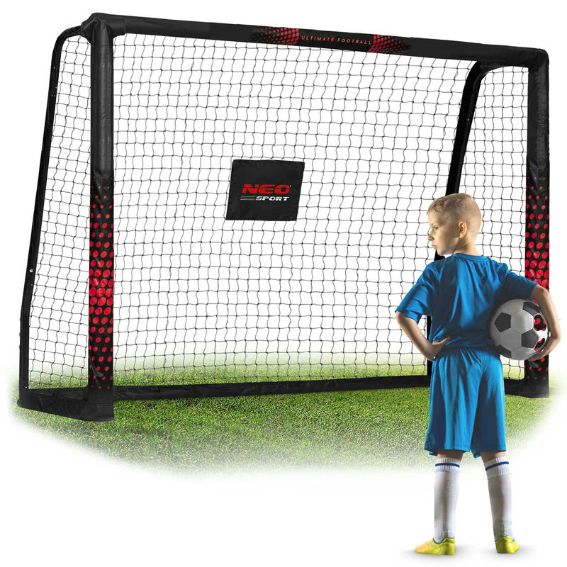 Futbola vārti 180 x 120 x 60 cm NS-463, melni sarkani – produkta kopskats