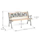 Parka soliņš ar atzveltni Gardi Rose Sofotel 123,5 x 74 x 48 cm – produkta galerijas skats, 9. pozīcija