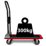 Transporta platforma Humberg HM-506, melni sarkana – produkta galerijas skats, 8. pozīcija