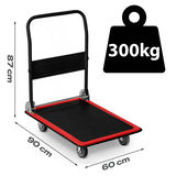 Transporta platforma Humberg HM-506, melni sarkana – produkta galerijas skats, 7. pozīcija