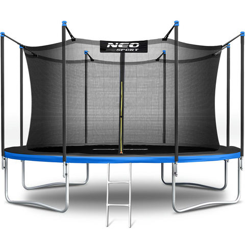 dārza batuts Neo-Sport 404 cm ar iekšējo tīklu un kāpnēm