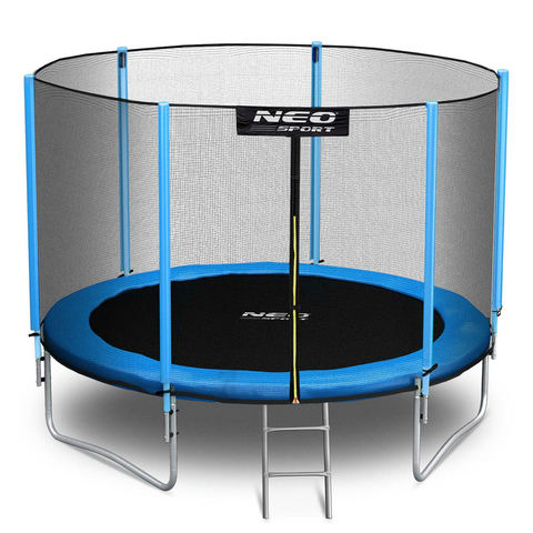Dārza batuts 10ft/312 cm ar ārējo tīklu un kāpnēm Neo-Sport