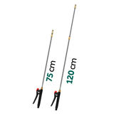 Divas akumulatora smidzinātāja lances ar norādītu 75 cm un 120 cm garumu