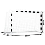 Futbola vārti 300 x 200 x 90 cm NS-465 melnbalti – produkta galerijas skats, 11. pozīcija