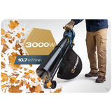 Dmuchawa do liści odkurzacz ogrodowy 3000 W rozdrabniacz Humberg HM-617