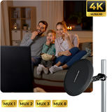 TV antena iekšējā/ārējā ultra HD 4K Berdsen BD-955, melna – produkta galerijas skats, 8. pozīcija