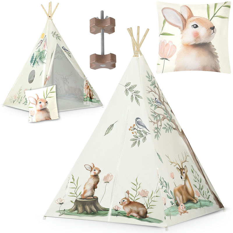 Bērnu tipi telts Nukido, bēša – produkta kopskats