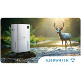 Berdsen BD-534 gaisa sausinātājs uz dabas fona ar energoefektivitātes norādi 0,36 kWh/1 h