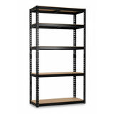 Metāla noliktavas plaukts 183 x 90 x 40 cm Humberg HR-853, melns – produkta galerijas skats, 4. pozīcija