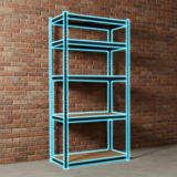 Metāla noliktavas plaukts 183 x 90 x 40 cm Humberg HR-853, melns – produkta galerijas skats, 10. pozīcija