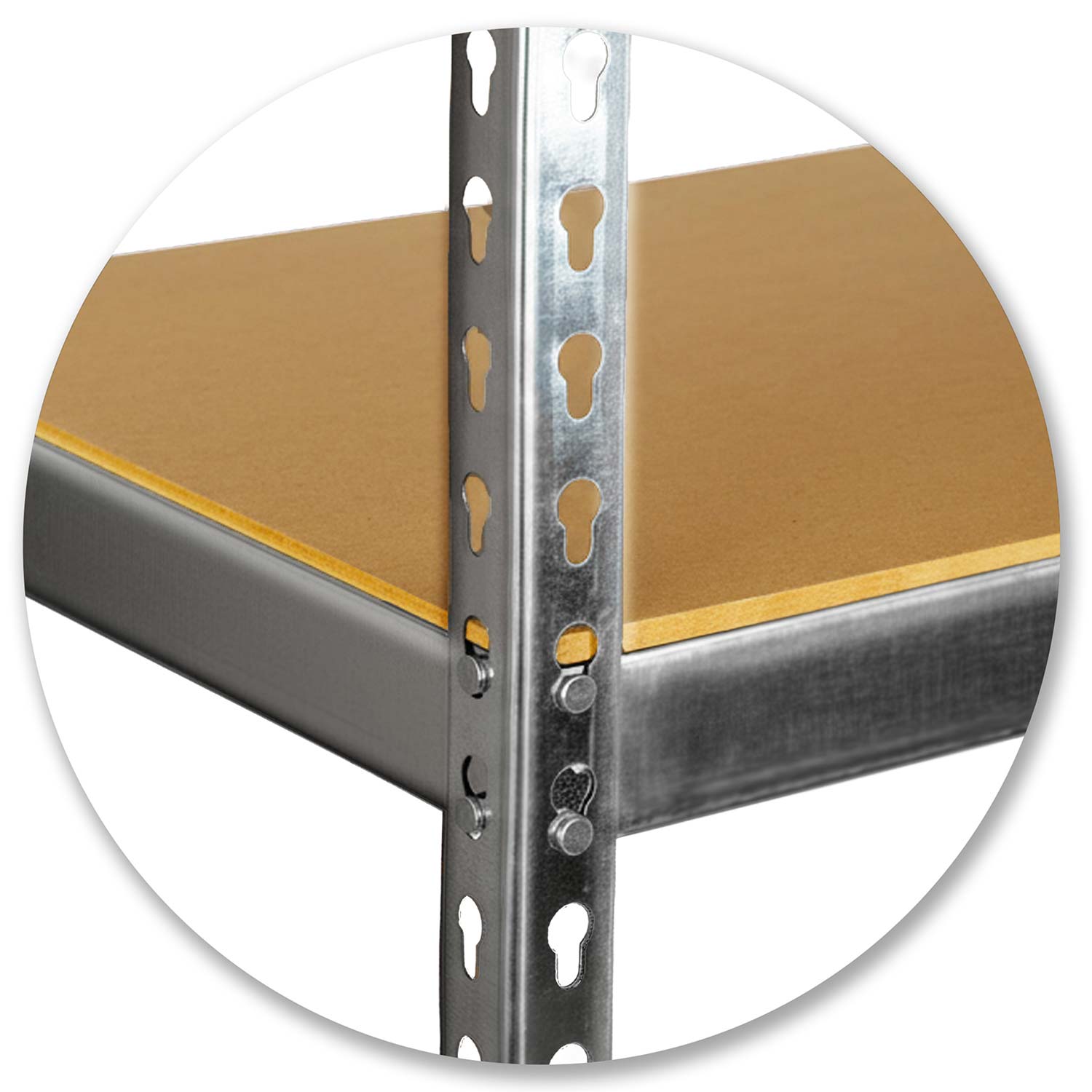 Metāla noliktavas plaukts 183 x 90 x 40 cm Humberg HR-853 sudraba – produkta galerijas skats, 2. pozīcija