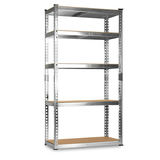 Metāla noliktavas plaukts 183 x 90 x 40 cm Humberg HR-853 sudraba – produkta galerijas skats, 4. pozīcija