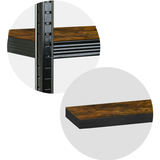Metāla noliktavas plaukts Humberg HR-852 180 x 90 x 40 cm, melns – produkta galerijas skats, 7. pozīcija