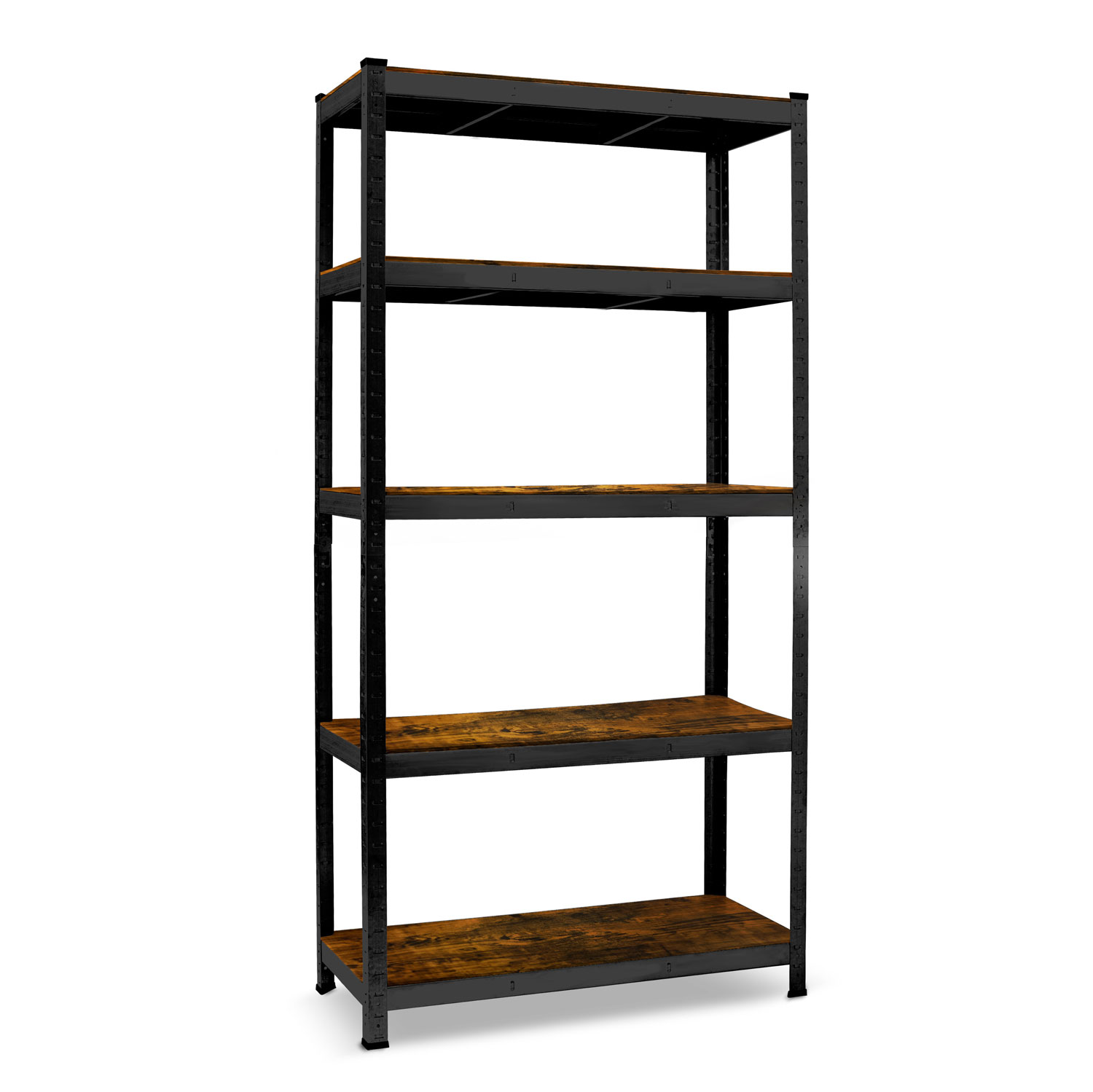 Metāla noliktavas plaukts Humberg HR-852 180 x 90 x 40 cm, melns – produkta galerijas skats, 2. pozīcija