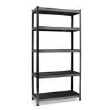 Metāla noliktavas plaukts 180 x 90 x 40 cm Humberg HR-851, melns – skats no sāniem