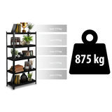 Metāla noliktavas plaukts 180 x 90 x 40 cm Humberg HR-851, melns – produkta galerijas skats, 8. pozīcija