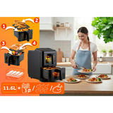 Divkameru gaisa fritieris Berdsen BD-663, 11,6 l, 3000 W – produkta galerijas skats, 3. pozīcija