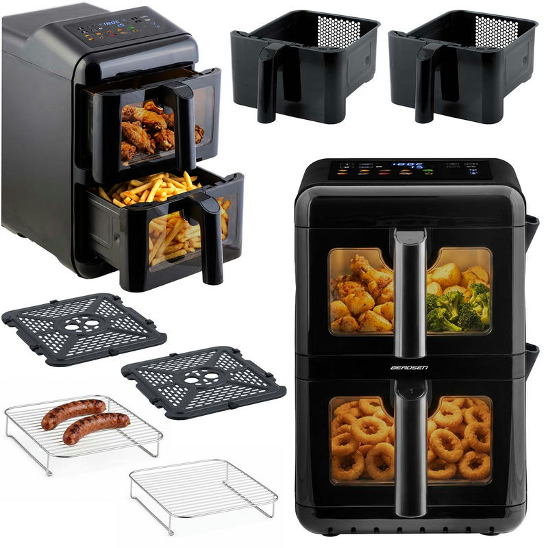 Divkameru gaisa fritieris Berdsen BD-663, 11,6 l, 3000 W – produkta kopskats