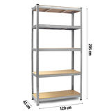 Metāla noliktavas plaukts 205 x 120 x 45 Humberg 4850 – produkta galerijas skats, 11. pozīcija