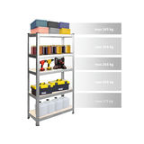 Metāla noliktavas plaukts 205 x 120 x 45 Humberg 4850 – produkta galerijas skats, 10. pozīcija