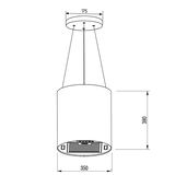 Tvaika nosūcējs Berdsen BT-227, melns, 35 cm – produkta galerijas skats, 10. pozīcija
