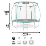 8 ft / 252 cm dārza batuts ar iekšējo tīklu Neo-Sport – produkta galerijas skats, 10. pozīcija