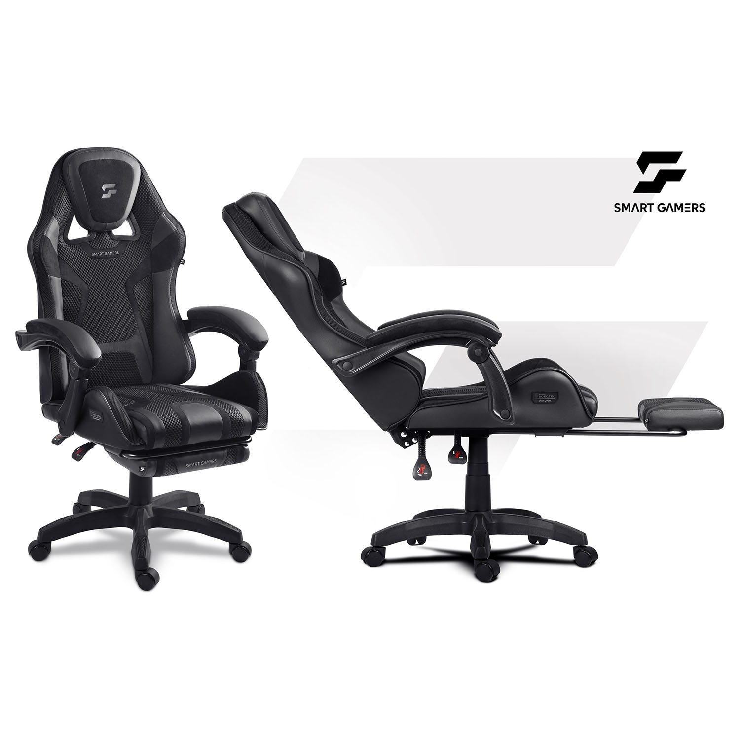 Gaming krēsls Sofotel Specter ar izvelkamu kāju balstu – produkta galerijas skats, 2. pozīcija