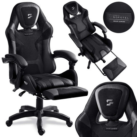 Gaming krēsls Sofotel Specter ar izvelkamu kāju balstu