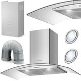 Virtuves tvaika nosūcējs 90 cm Berdsen BT-223 INOX – produkta kopskats