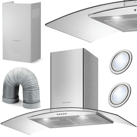 Virtuves tvaika nosūcējs 90 cm Berdsen BT-223 INOX
