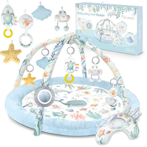 Interaktīvs attīstošais paklājiņš Ocean Nukido, zils