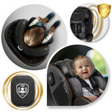 Nukido Prestige Line autosēdeklis 0-36 kg ISOFIX, melni pelēks – produkta galerijas skats, 10. pozīcija