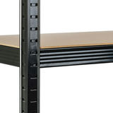 Metāla noliktavas plaukts Humberg HR-811, 150 x 75 x 30 cm, melns – produkta galerijas skats, 4. pozīcija