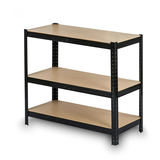 Metāla noliktavas plaukts Humberg HR-811, 150 x 75 x 30 cm, melns – produkta galerijas skats, 3. pozīcija