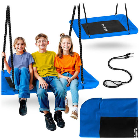 Taisnstūrveida stārķa ligzdas šūpoles Neo-Sport Swingo 110 x 70 cm