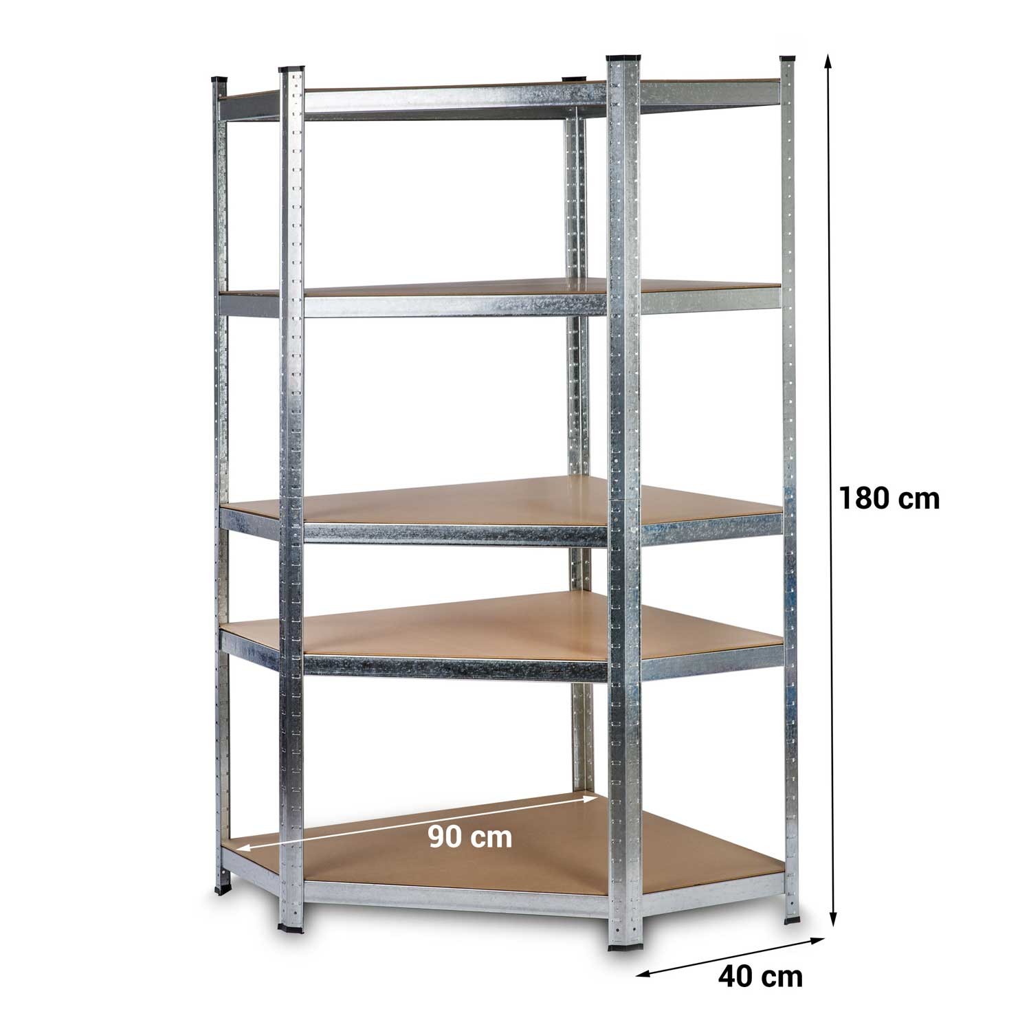 Stūra metāla plaukts Humberg HR-817 180x90x40 cm – produkta galerijas skats, 2. pozīcija