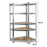 Stūra metāla plaukts Humberg HR-817 180x90x40 cm – produkta galerijas skats, 2. pozīcija