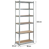 Metāla noliktavas plaukts Humberg HR-814, 222 x 90 x 40 cm – produkta galerijas skats, 5. pozīcija