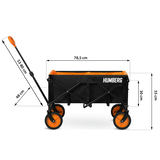 Transporta rati Humberg HM-513, salokāmi, 100 l – produkta galerijas skats, 6. pozīcija