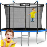 Dārza batuts 10ft/312 cm ar iekšējo tīklu un kāpnēm Neo-Sport NS-10W241 – produkta kopskats