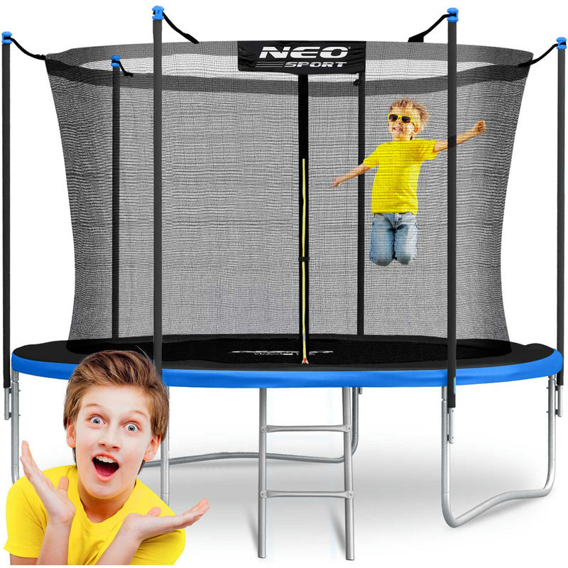 Dārza batuts 10ft/312 cm ar iekšējo tīklu un kāpnēm Neo-Sport NS-10W241 – produkta kopskats