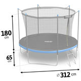 Dārza batuts 10ft/312 cm ar iekšējo tīklu un kāpnēm Neo-Sport NS-10W241 – produkta galerijas skats, 5. pozīcija