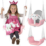 Ricokids kausveida šūpoles “Miś” 3-in-1, rozā – produkta kopskats
