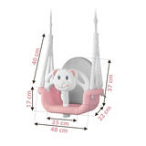 Ricokids kausveida šūpoles “Miś” 3-in-1, rozā – produkta galerijas skats, 6. pozīcija