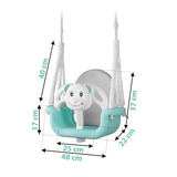 Ricokids kausveida šūpoles “Miś” 3-in-1, tirkīza – produkta galerijas skats, 6. pozīcija