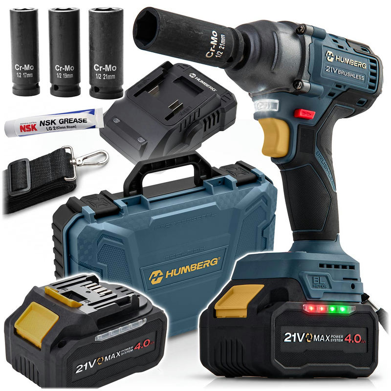Akumulatora triecienatslēga Humberg HM-440 21 V 350 Nm – produkta kopskats