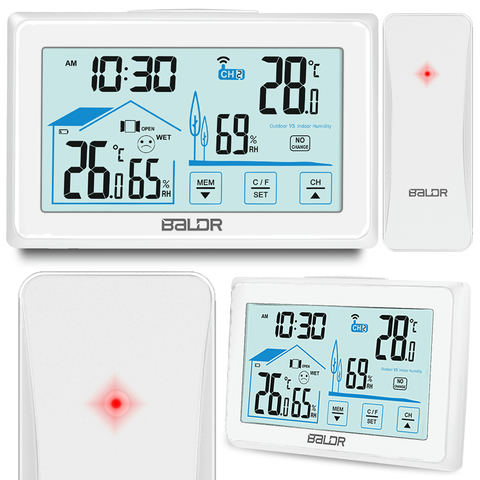 Laika stacija ar displeju BALDR BD-910, balta
