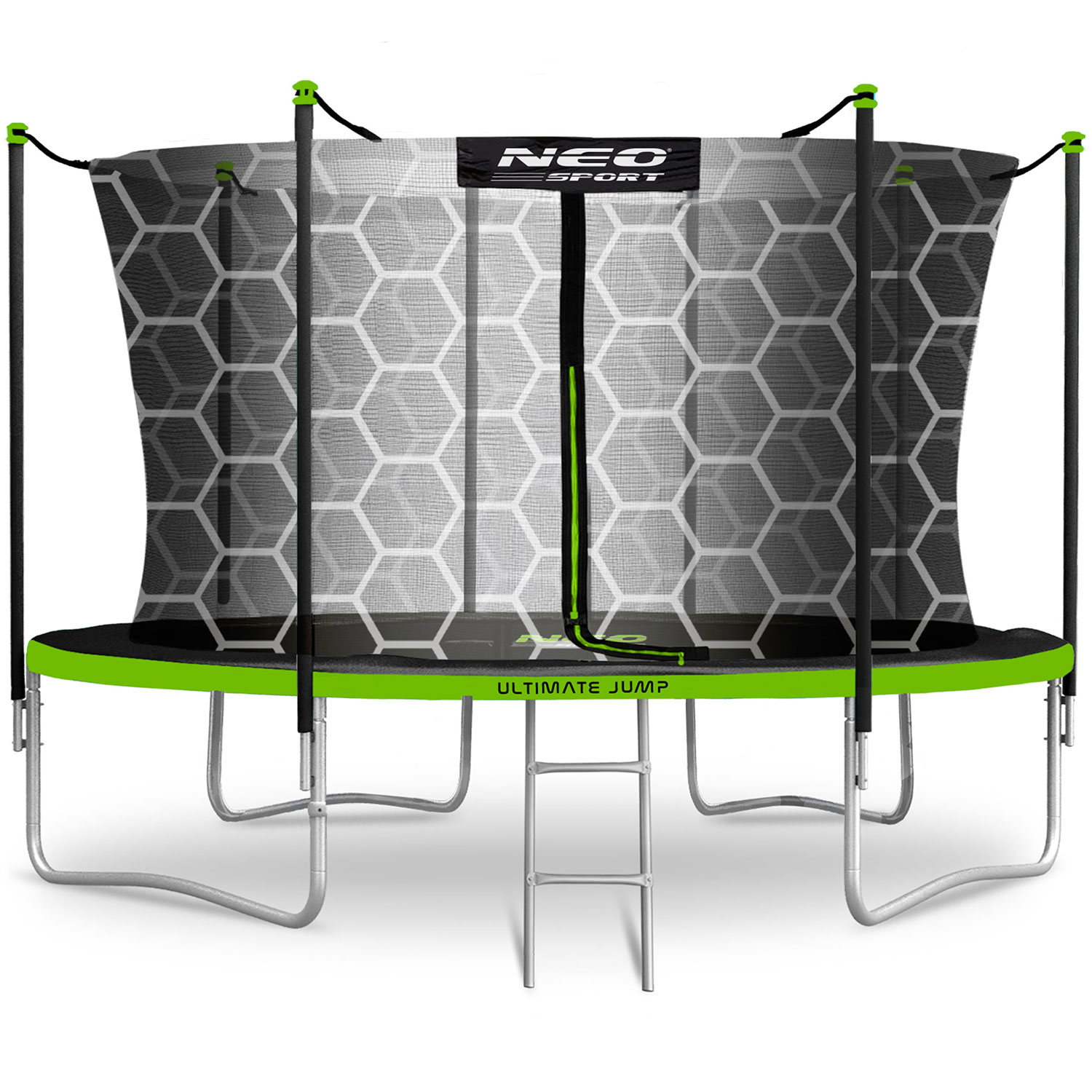 Neo-Sport dārza batuts 15 ft/465 cm ar iekšējo tīklu un kāpnēm – produkta galerijas skats, 2. pozīcija