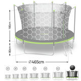 Neo-Sport dārza batuts 15 ft/465 cm ar iekšējo tīklu un kāpnēm – produkta galerijas skats, 9. pozīcija