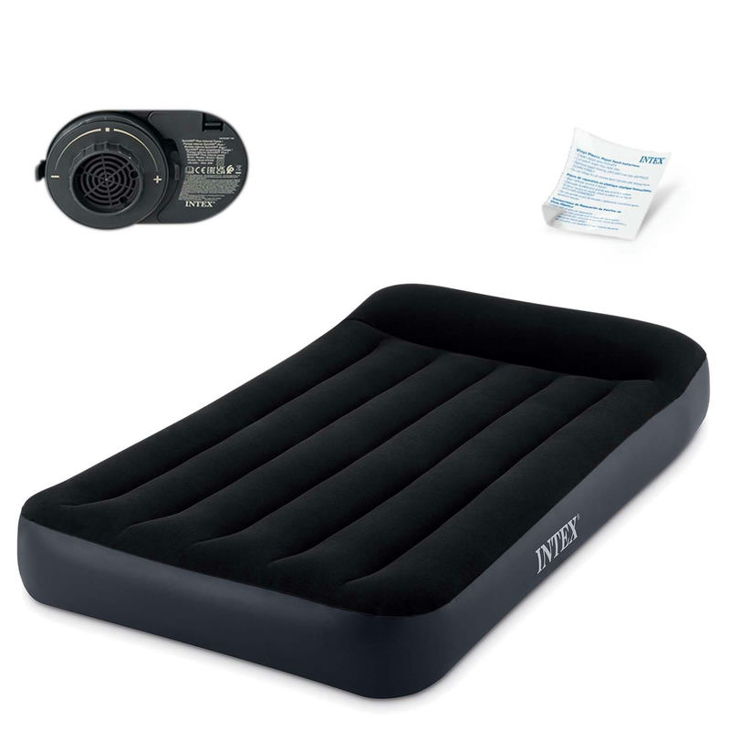 Piepūšamais matracis INTEX 64146ND 191x99x25 cm ar iebūvētu elektrisko pumpi – produkta kopskats